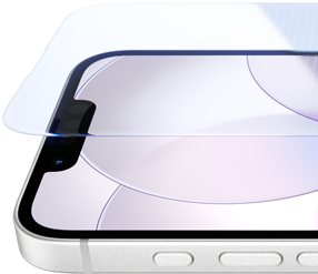 Un iPhone 17e bianco con Ceramic Shield 2 mostrato di fronte e di lato con tasto Azione e tasti del volume