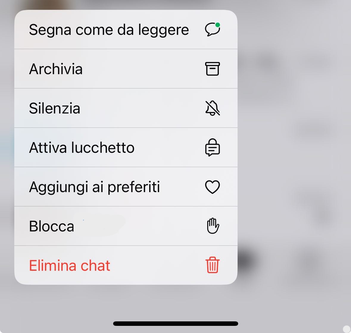 Preferiti di WhatsApp da iOs