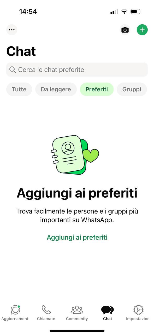 Filtro preferiti whatsapp Filtro preferiti whatsapp