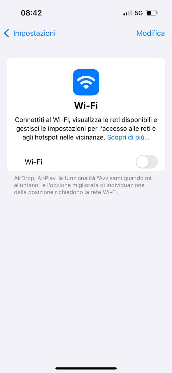 Wi-fi su iPhone