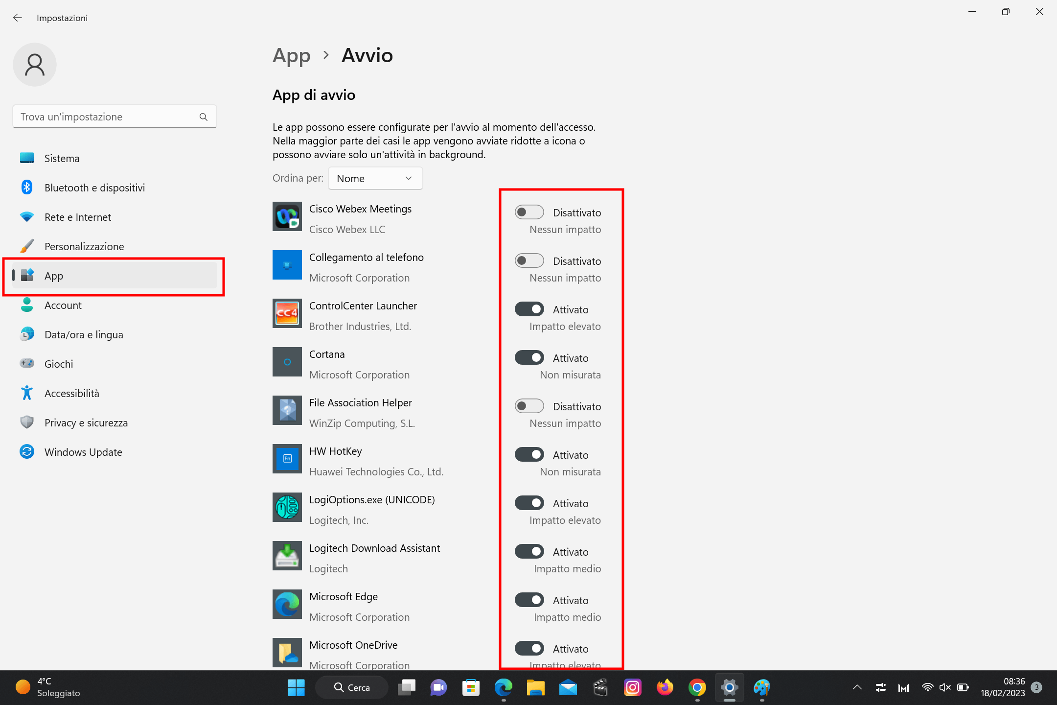Configurare l’avvio delle app su Windows 11 Configurare l’avvio delle app su Windows 11