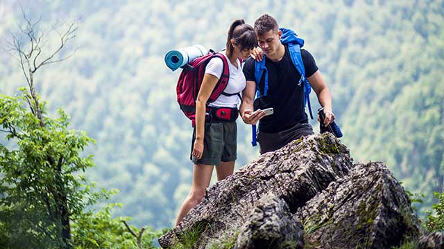 Smartphone per passeggiate in montagna