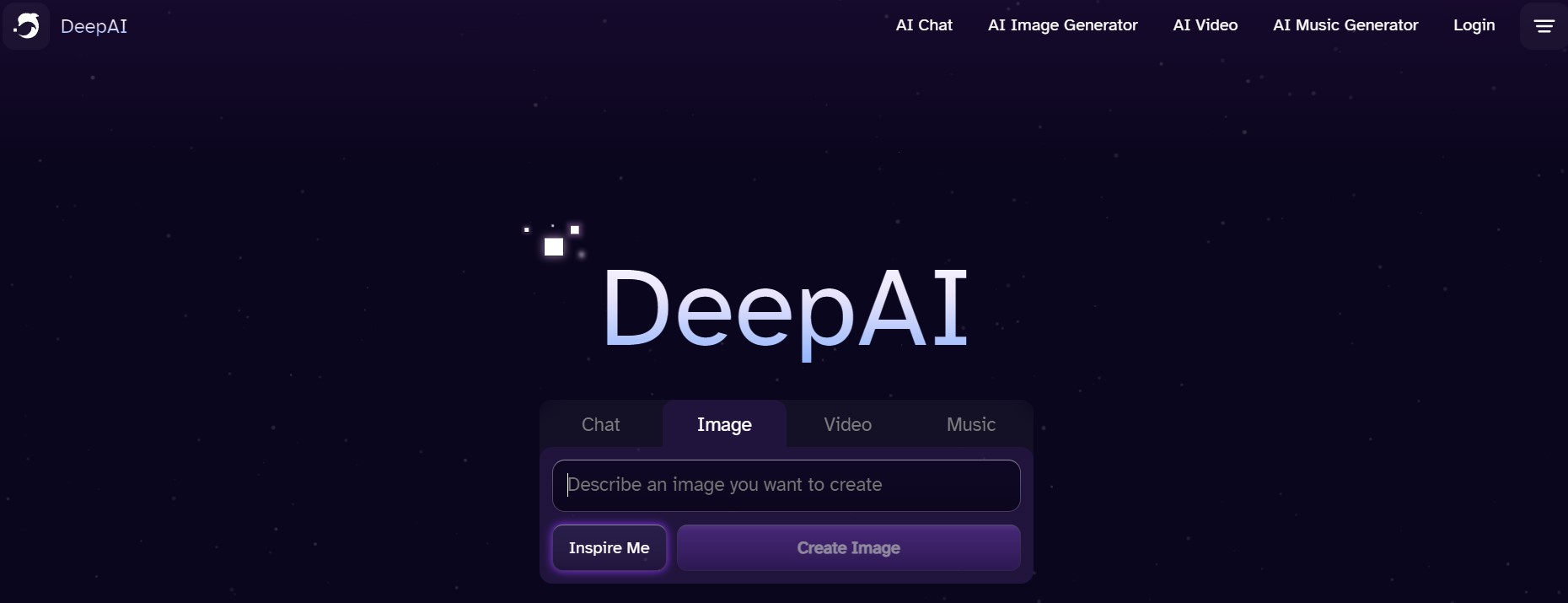 deep ai home page